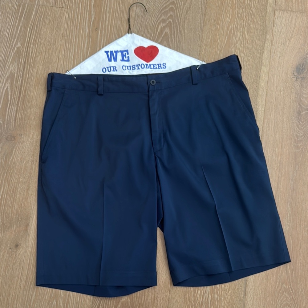 Nike Blue Flat Front Shorts for Business Casual
